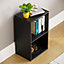 Vida Designs Oxford Black 2 Tier Cube Bookcase Freestanding Shelving Unit (H)540mm (W)320mm (D)240mm