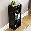 Vida Designs Oxford Black 3 Tier Cube Bookcase Freestanding Shelving Unit (H)800mm (W)320mm (D)240mm