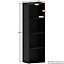 Vida Designs Oxford Black 4 Tier Cube Bookcase Freestanding Shelving Unit (H)1060mm (W)320mm (D)240mm