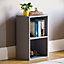 Vida Designs Oxford Grey 2 Tier Cube Bookcase Freestanding Shelving Unit (H)540mm (W)320mm (D)240mm