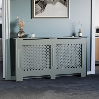 Vida Designs Oxford Large Grey Radiator Cover | DIY at B&Q