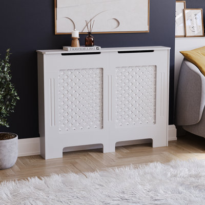 Vida Designs Oxford Medium White Radiator Cover