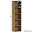 Vida Designs Oxford Oak 5 Tier Cube Bookcase Freestanding Shelving Unit (H)1320mm (W)320mm (D)240mm
