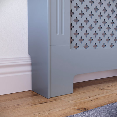 Vida Designs Oxford Radiator Cover Dark Grey, Large