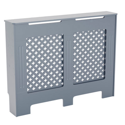 Vida Designs Oxford Radiator Cover Dark Grey, Medium