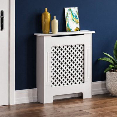 Vida Designs Oxford Small White Radiator Cover