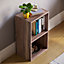 Vida Designs Oxford Walnut 2 Tier Cube Bookcase Freestanding Shelving Unit (H)540mm (W)320mm (D)240mm