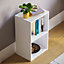 Vida Designs Oxford White 2 Tier Cube Bookcase Freestanding Shelving Unit (H)540mm (W)320mm (D)240mm