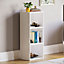 Vida Designs Oxford White 3 Tier Cube Bookcase Freestanding Shelving Unit (H)800mm (W)320mm (D)240mm