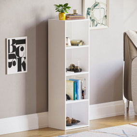 Vida Designs Oxford White 4 Tier Cube Bookcase Freestanding Shelving Unit (H)1060mm (W)320mm (D)240mm
