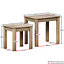 Vida Designs Panama Nest of Tables Set of 2 Solid Pine Coffee Side End Table