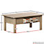 Vida Designs Panama Solid Pine 1 Drawer Coffee Table (H)44cm (W)100cm