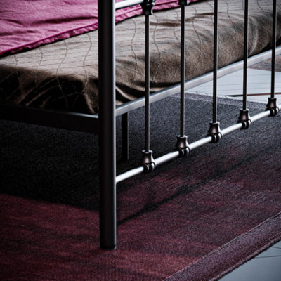 Vida Designs Paris Black 4ft6 Double Metal Bed Frame, 190 x 135cm