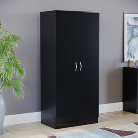 Vida Designs Riano Black 2 Door Wardrobe (H)1700mm (W)760mm (D)470mm