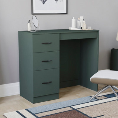 Vida Designs Riano Green 3 Drawer Bedroom Vanity Dressing Table