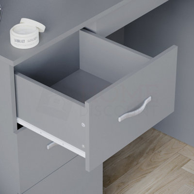 slim fit dress slacks Chantilly Pebble Grey Dressing Table – HomePlus Furniture main image 0
