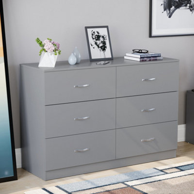 Commode 4 Tiroirs Vida Designs - Métal Gris - Dimensions 72x75x36 Cm - Rangement Moderne Pour Chambre Ou Bureau