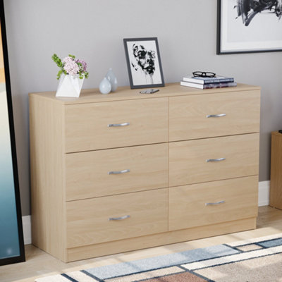 Vida Designs Riano Pine 6 Drawer Chest (H)800mm (W)1200mm (D)400mm