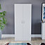 Vida Designs Riano White 2 Door Wardrobe (H)1700mm (W)760mm (D)470mm