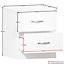 Vida Designs Riano White 2 Drawer Bedside Chest (H)470mm (W)400mm (D)360mm