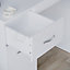 Vida Designs Riano White 3 Drawer Bedroom Vanity Dressing Table