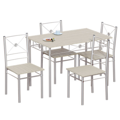 Vida Designs Roslyn 4 Seater Dining Set, Oak