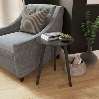 Vida Designs Round Side Table, Black