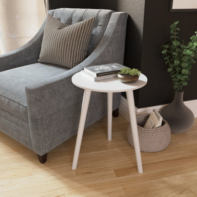 Vida Designs Round Side Table, White | DIY at B&Q