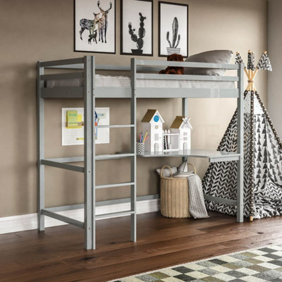 Teenager bunk deals bed with desk