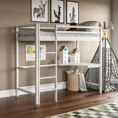 Bunk bed outlet with desk white