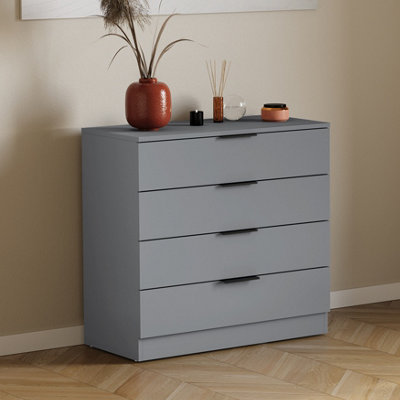 Vida Designs Trega ladekast met 4 laden, wit, compacte ruimtebesparende
