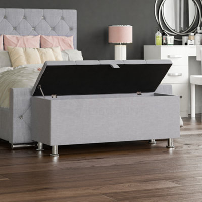 Small grey 2024 storage bench