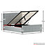 Vida Designs Valentina Light Grey Linen 4ft6 Double Ottoman Bed Frame, 190 x 135cm