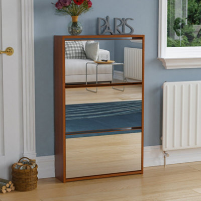 Kirkham mirrored shoe online cabinet