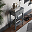 Vida Designs Windsor Grey 1 Drawer Console Table With Undershelf