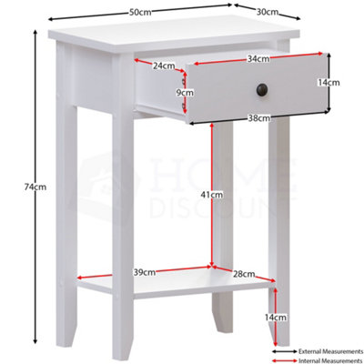 Vida Designs Windsor White 1 Drawer Console Table With Undershelf