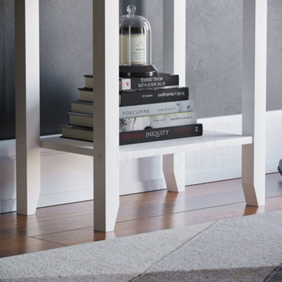 Vida Designs Windsor White 1 Drawer Console Table With Undershelf