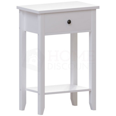 Vida Designs Windsor White 1 Drawer Console Table With Undershelf