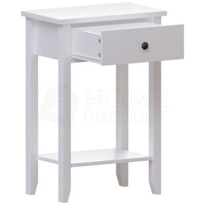 Vida Designs Windsor White 1 Drawer Console Table With Undershelf
