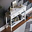 Vida Designs Windsor White 3 Drawer Console Table With Undershelf