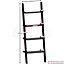Vida Designs York Black 4 Tier Ladder Bookcase Freestanding Open Shelf (H)1540mm (W)560mm (D)290mm