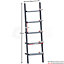 Vida Designs York Grey 5 Tier Ladder Bookcase Freestanding Open Shelf (H)1890mm (W)560mm (D)325mm