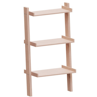 Vida Designs York Pine 3 Tier Ladder Bookcase Freestanding Open Shelf (H)1005mm (W)560mm (D)320mm