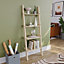 Vida Designs York Pine 4 Tier Ladder Bookcase Freestanding Open Shelf (H)1540mm (W)560mm (D)290mm