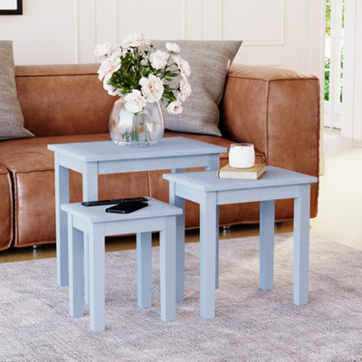 Vida Designs Yorkshire Nest of 3 Tables, Grey