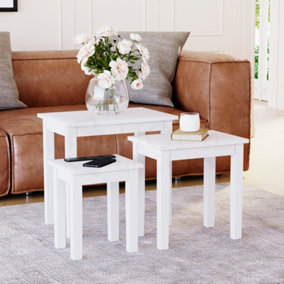 Vida Designs Yorkshire Nest of 3 Tables, White