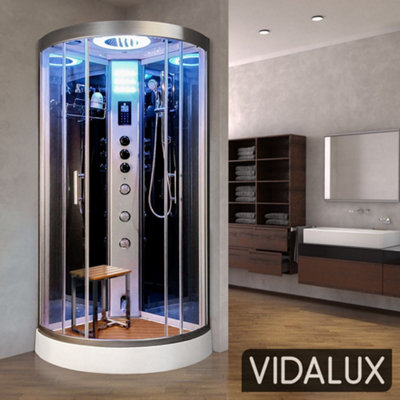 Vidalux Essence 900 Steam Shower 900 x 900 - Mirror