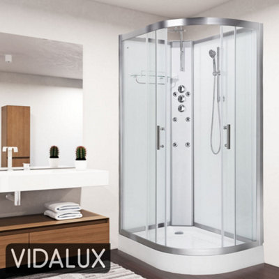 Vidalux Pure 1200 Left 1200 x 800 Shower Cabin - White