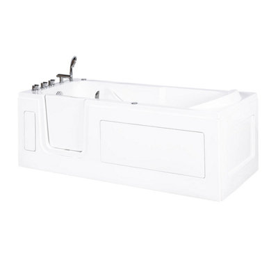 Vidalux WB408 Left Whirlpool Abberton Easy Access Walk-in Bath, White