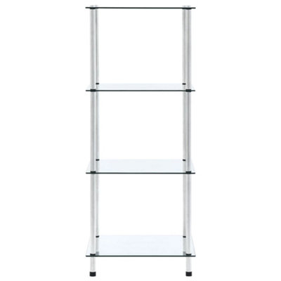vidaXL 4-Tier Shelf Transparent 40x40x100 cm Tempered Glass
